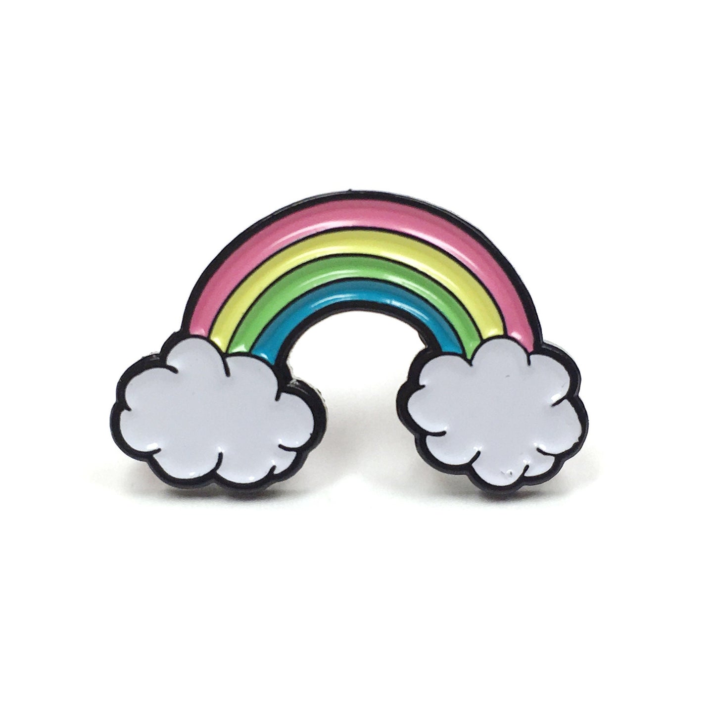 Black Metal Rainbow Collectible Enamel Pin, Colourful Enamel Pin, Gift for Him, Gift For Her, Lapel Pin, Funny Enamel Pin