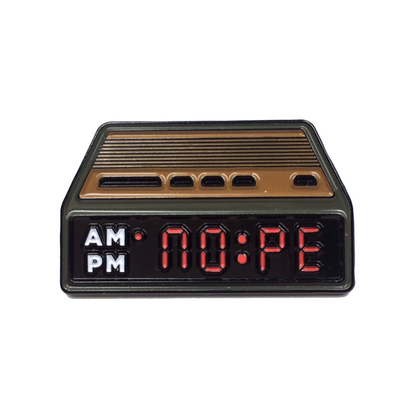 Nope Alarm Clock Collectible Enamel Pin, Colourful Enamel Pin, Gift for Him, Gift For Her, Lapel Pin, Funny Enamel Pin