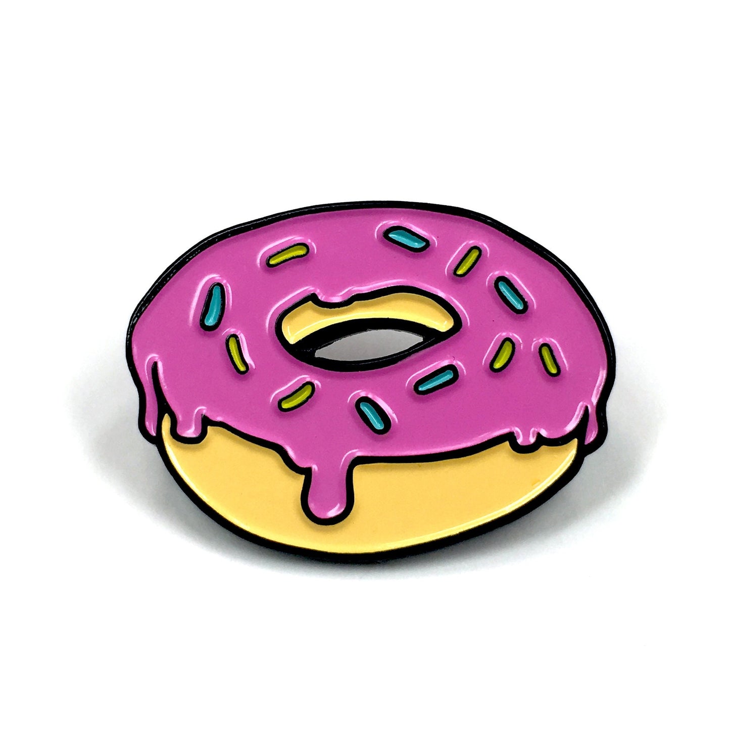 Pink Doughnut Collectible Enamel Pin, Food Lovers Pin, Colourful Enamel Pin, Gift for Him, Gift For Her, Lapel Pin, Funny Enamel Pin