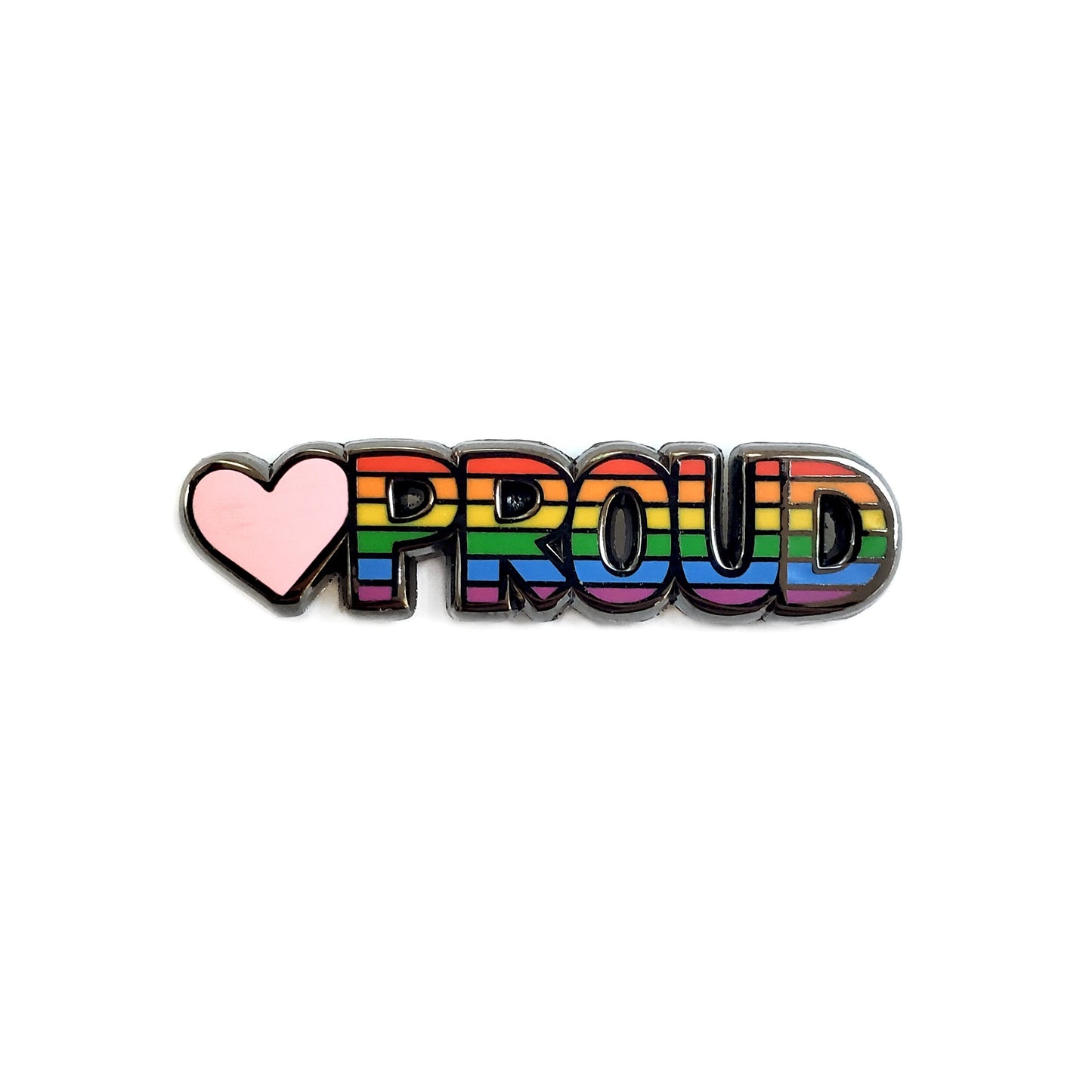 Rainbow Proud Collectible Enamel Pin, Colourful Enamel Pin, Gift for Him, Gift For Her, Lapel Pin, Funny Enamel Pin