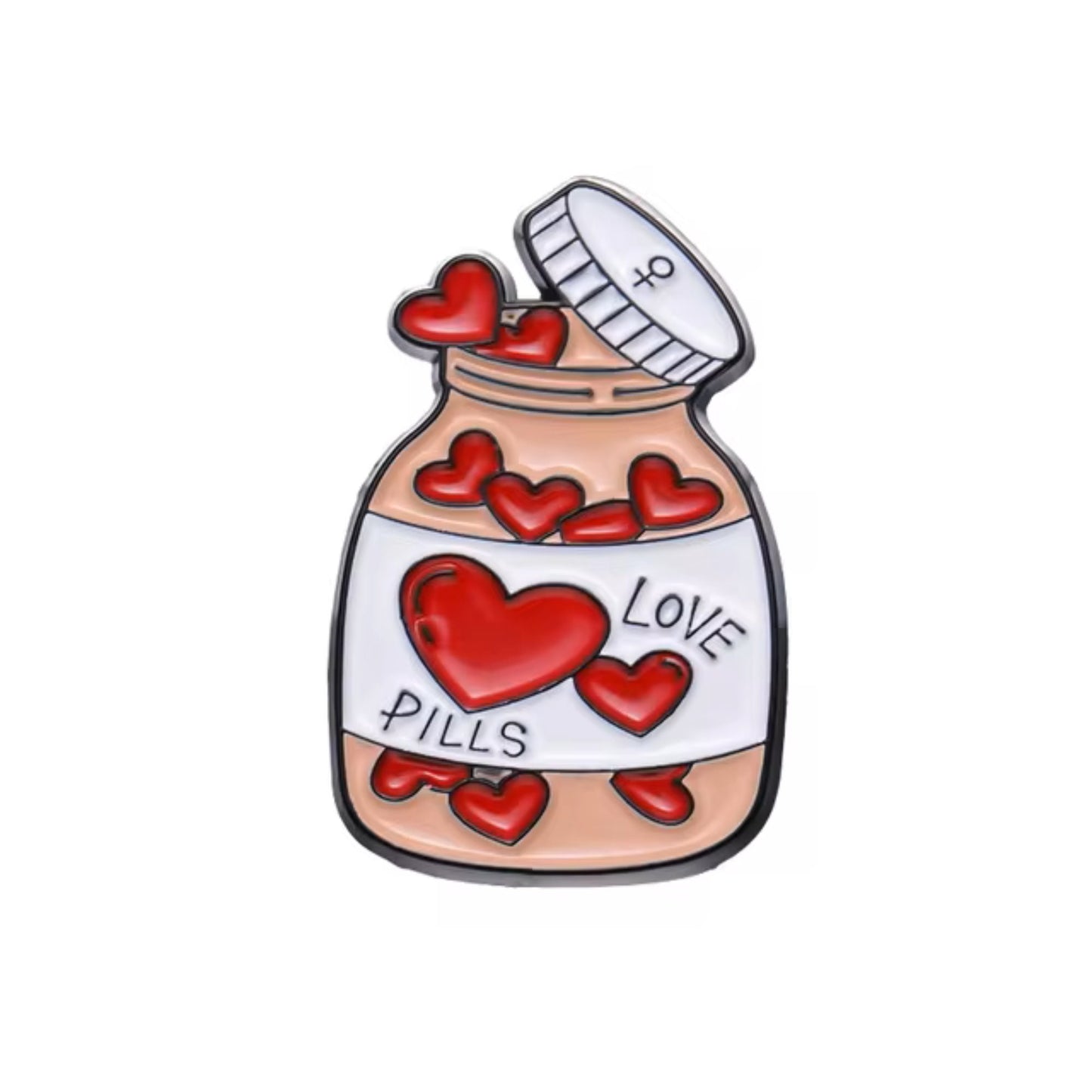 Love Pills Pin, Colourful Enamel Pin, Gift for Him, Gift For Her, Lapel Pin, Funny Enamel Pin, Cute Enamel Pin