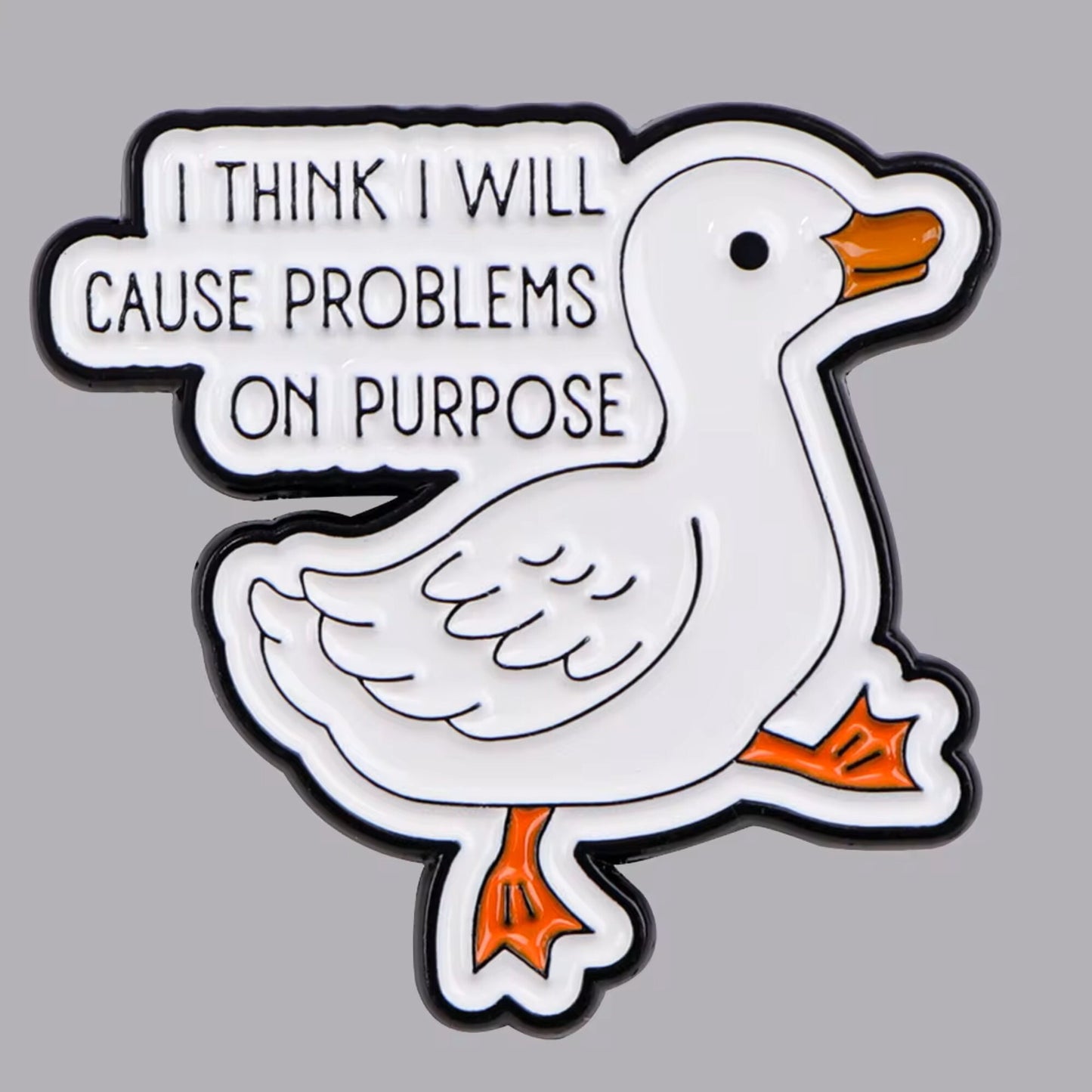 Cause Problems Pin, Colourful Enamel Pin, Gift for Him, Gift For Her, Lapel Pin, Funny Enamel Pin, Cute Enamel Pin
