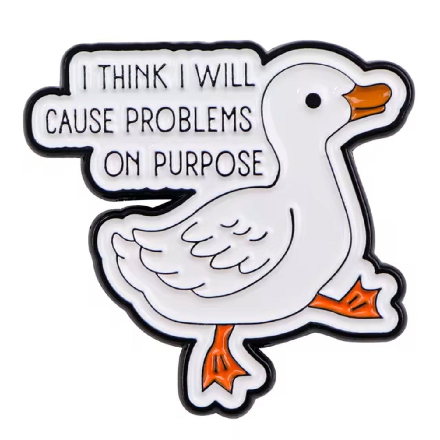 Cause Problems Pin, Colourful Enamel Pin, Gift for Him, Gift For Her, Lapel Pin, Funny Enamel Pin, Cute Enamel Pin