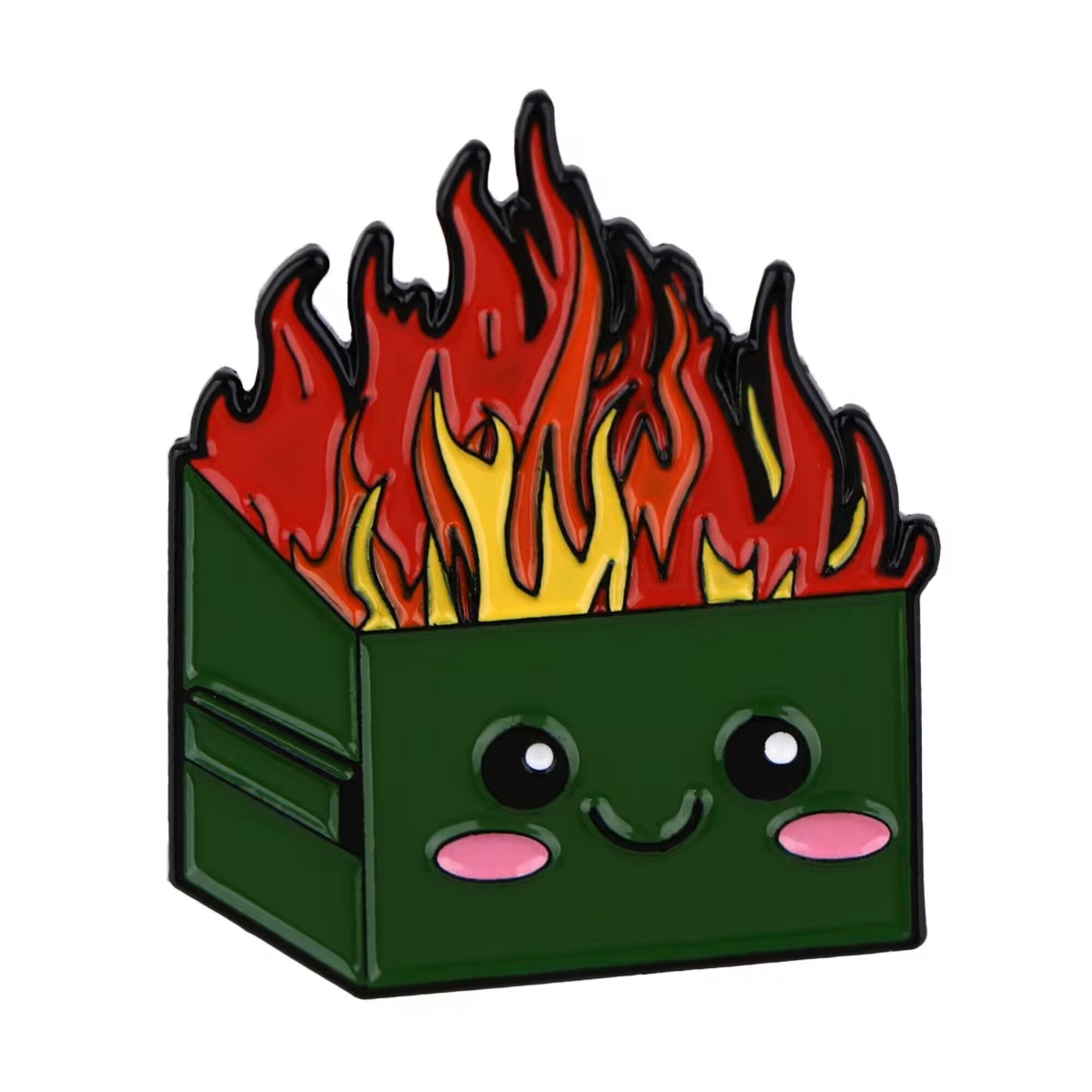 Dumpster Fire Pin, Colourful Enamel Pin, Gift for Him, Gift For Her, Lapel Pin, Funny Enamel Pin, Cute Enamel Pin