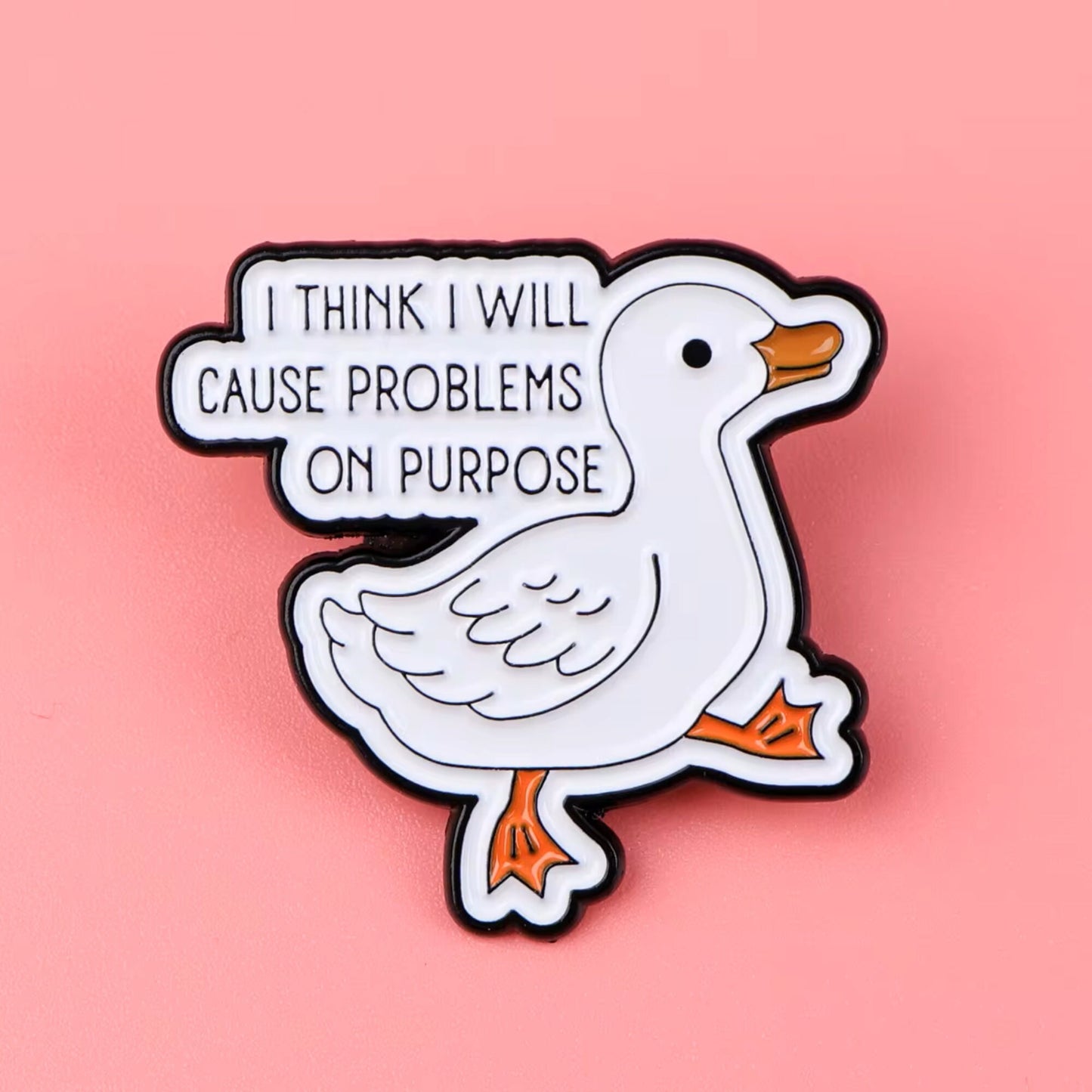 Cause Problems Pin, Colourful Enamel Pin, Gift for Him, Gift For Her, Lapel Pin, Funny Enamel Pin, Cute Enamel Pin