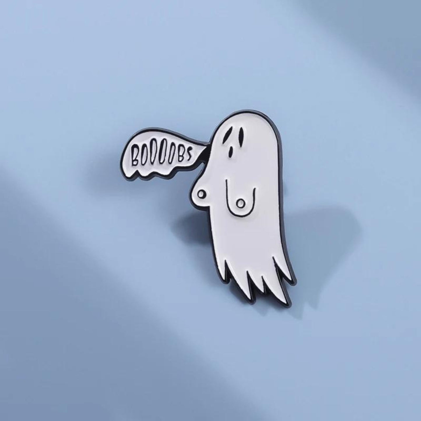 Ghost With Boobs Pin, Colourful Enamel Pin, Gift for Him, Gift For Her, Lapel Pin, Funny Enamel Pin, Cute Enamel Pin