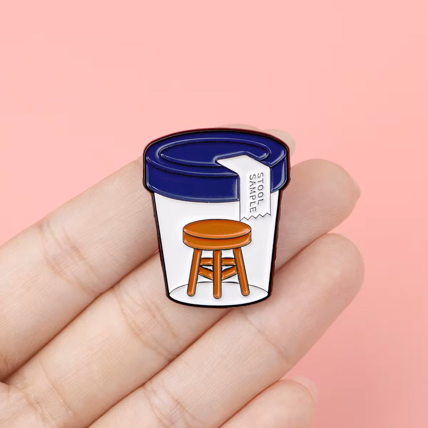 Stool Sample Pin, Colourful Enamel Pin, Gift for Him, Gift For Her, Lapel Pin, Funny Enamel Pin, Cute Enamel Pin