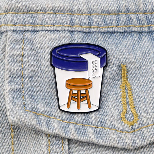 Stool Sample Pin, Colourful Enamel Pin, Gift for Him, Gift For Her, Lapel Pin, Funny Enamel Pin, Cute Enamel Pin