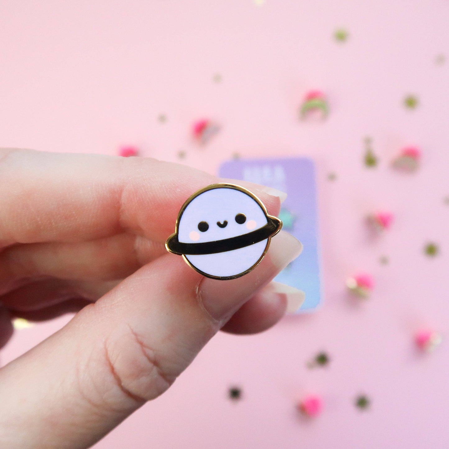 Purple Planet Mini Enamel Pin