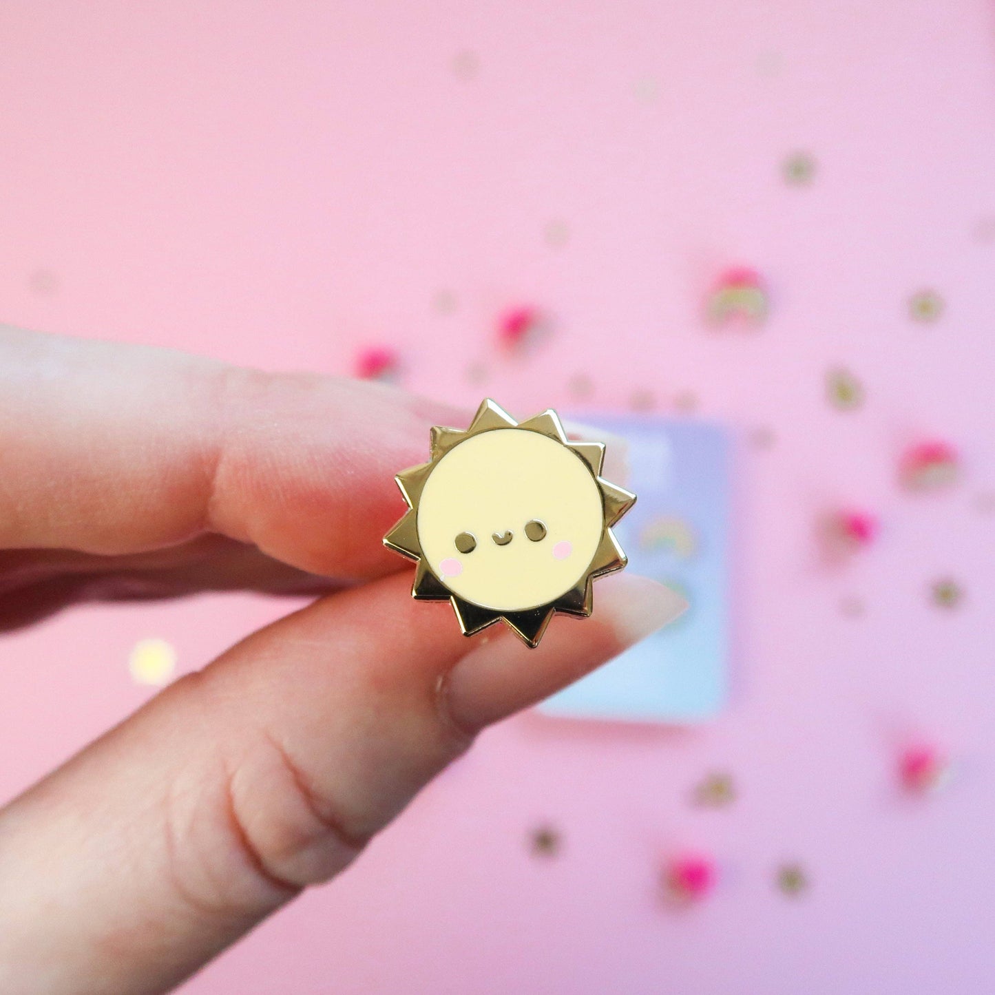 Kawaii Sun Mini Enamel Pin
