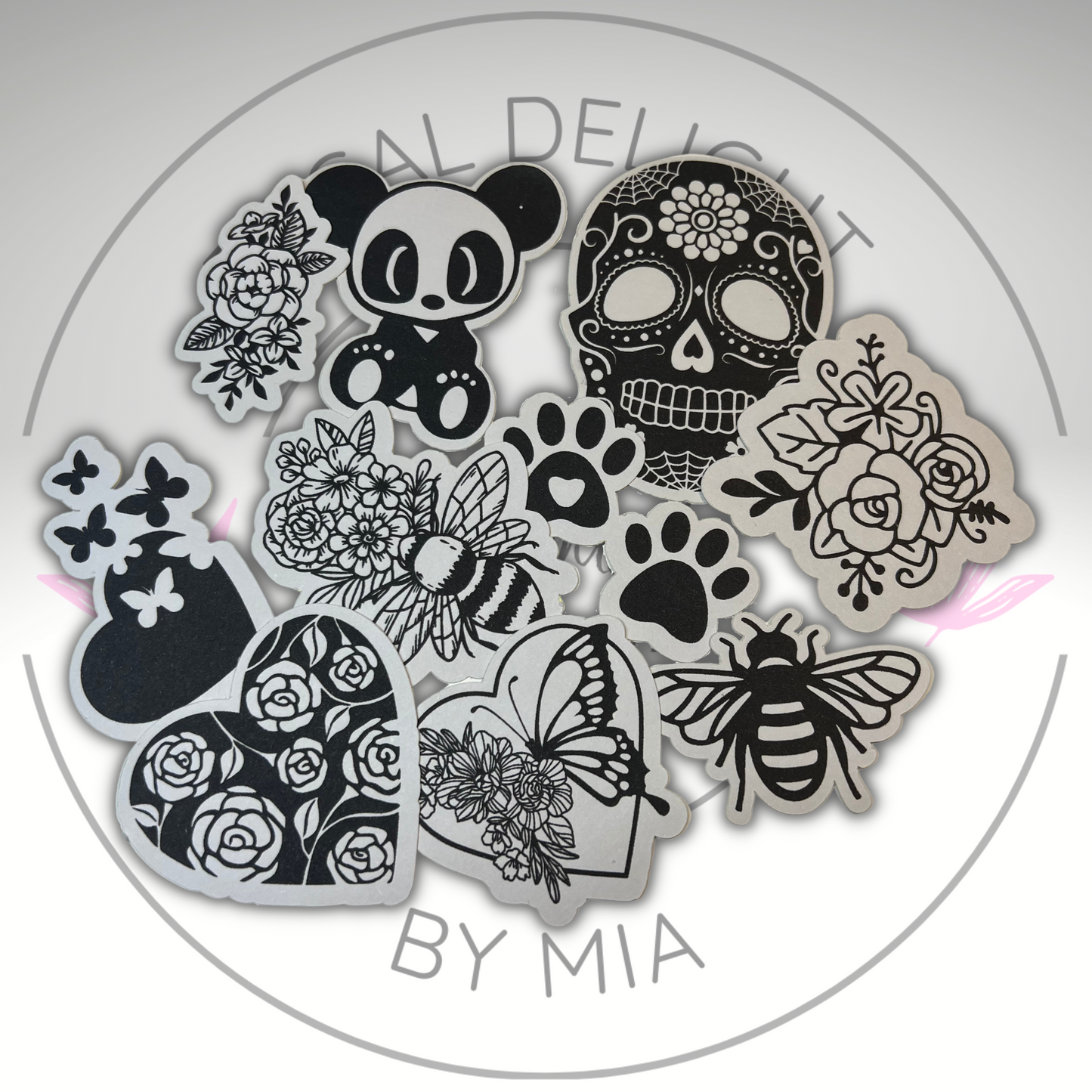 Black and White Sticker Mystery Pack