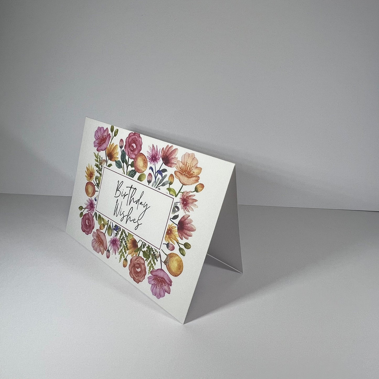 Simple Pink Floral Birthday Card