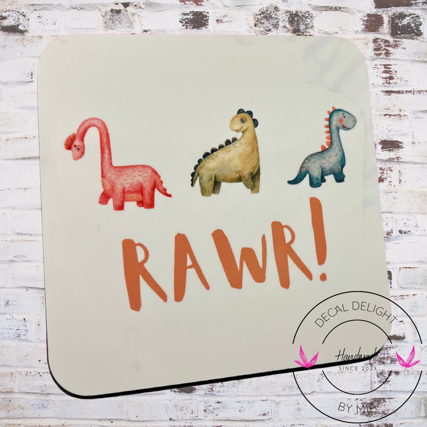 Square Dinosaur Coasters