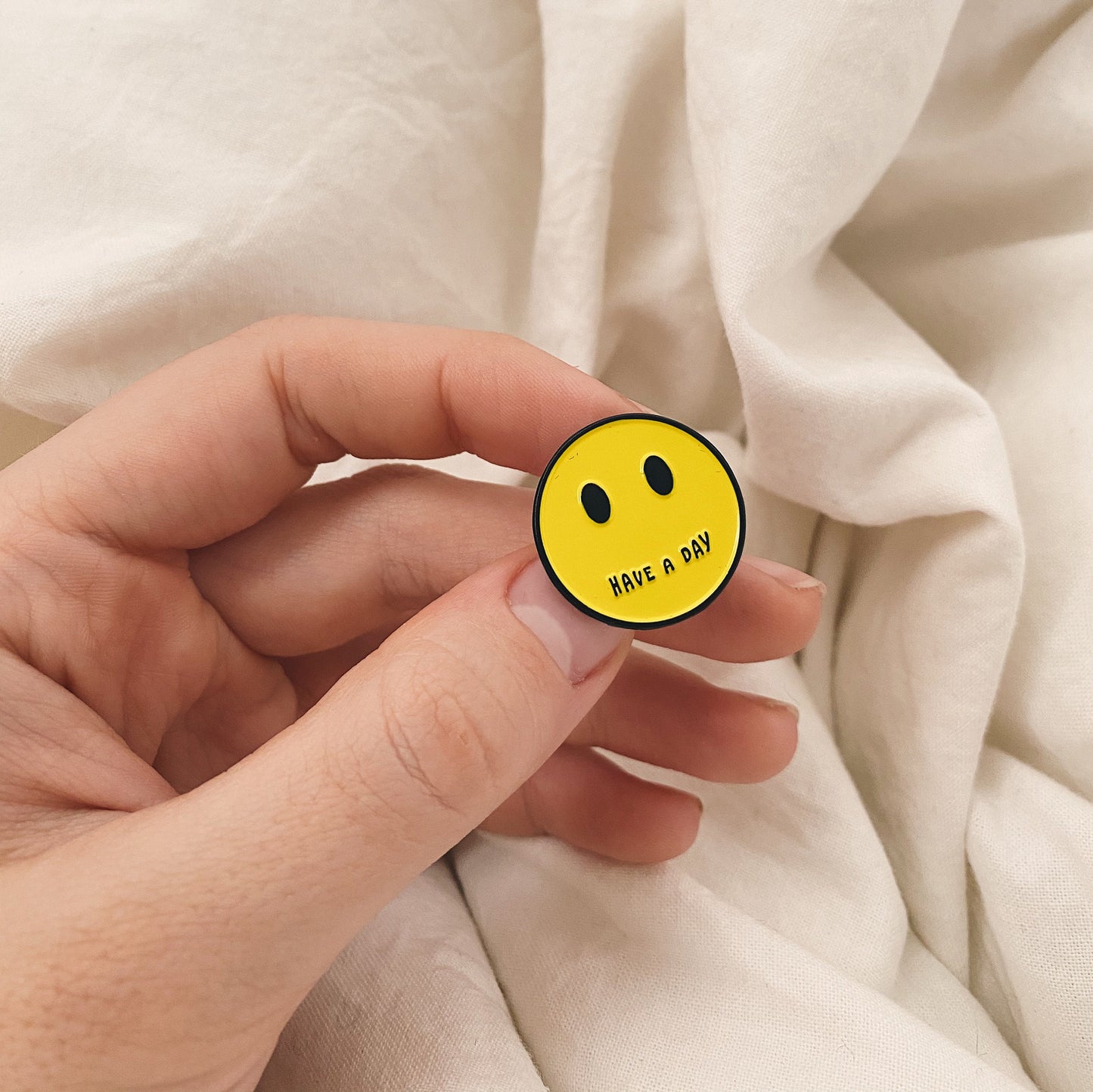 Have A Day Smiling Collectible Enamel Pin, Colourful Enamel Pin, Gift For Mothers Day, Lapel Pin, Funny Enamel Pin