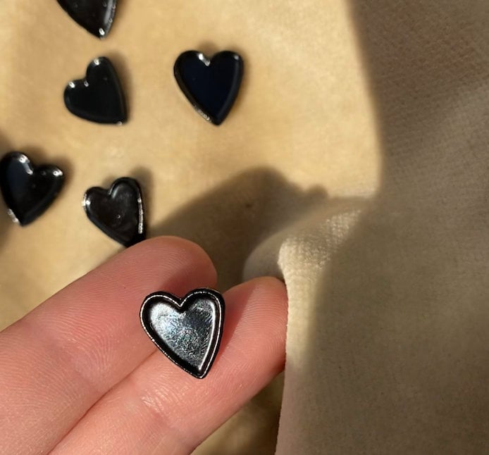 Little Black Heart Collectible Enamel Pin, Colourful Enamel Pin, Gift For Mothers Day, Lapel Pin, Funny Enamel Pin