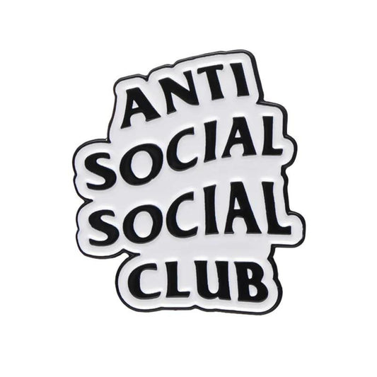 Anti Social Social Club Pin, Colourful Enamel Pin, Gift for Him, Gift For Her, Lapel Pin, Funny Enamel Pin, Cute Enamel Pin