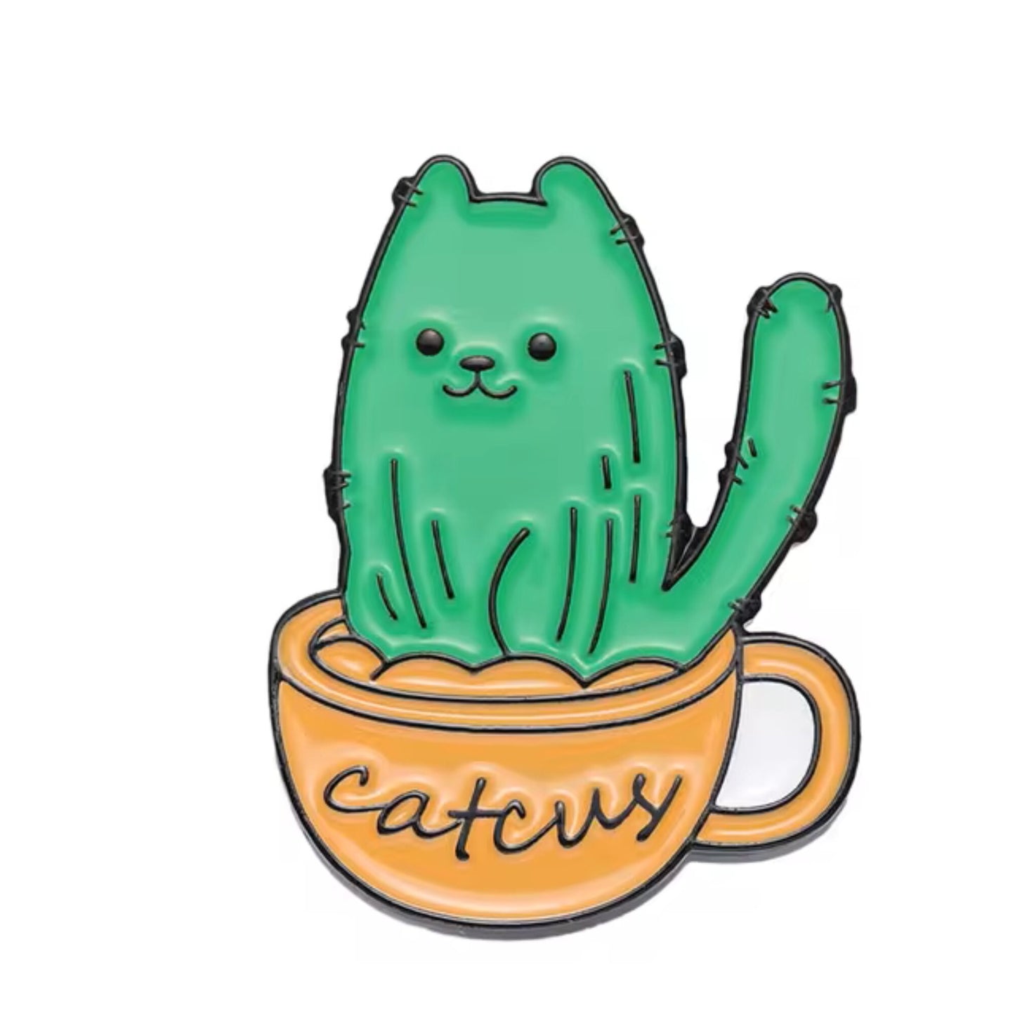 Catcus Pin, Colourful Enamel Pin, Gift for Him, Gift For Her, Lapel Pin, Funny Enamel Pin, Cute Enamel Pin