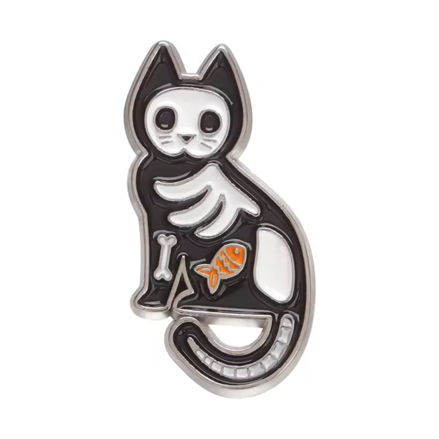 Cat X-Ray Pin, Colourful Enamel Pin, Gift for Him, Gift For Her, Lapel Pin, Funny Enamel Pin, Cute Enamel Pin