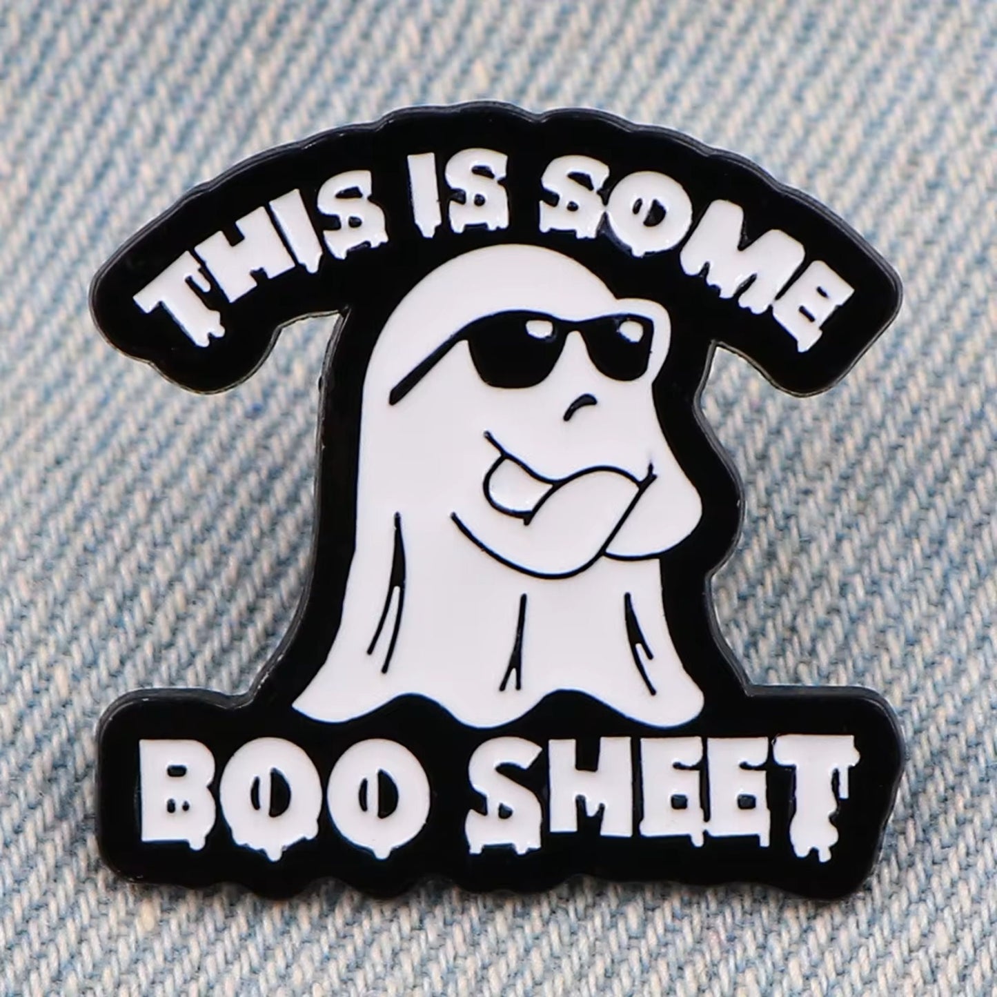 Boo Sheet Pin, Colourful Enamel Pin, Gift for Him, Gift For Her, Lapel Pin, Funny Enamel Pin, Cute Enamel Pin