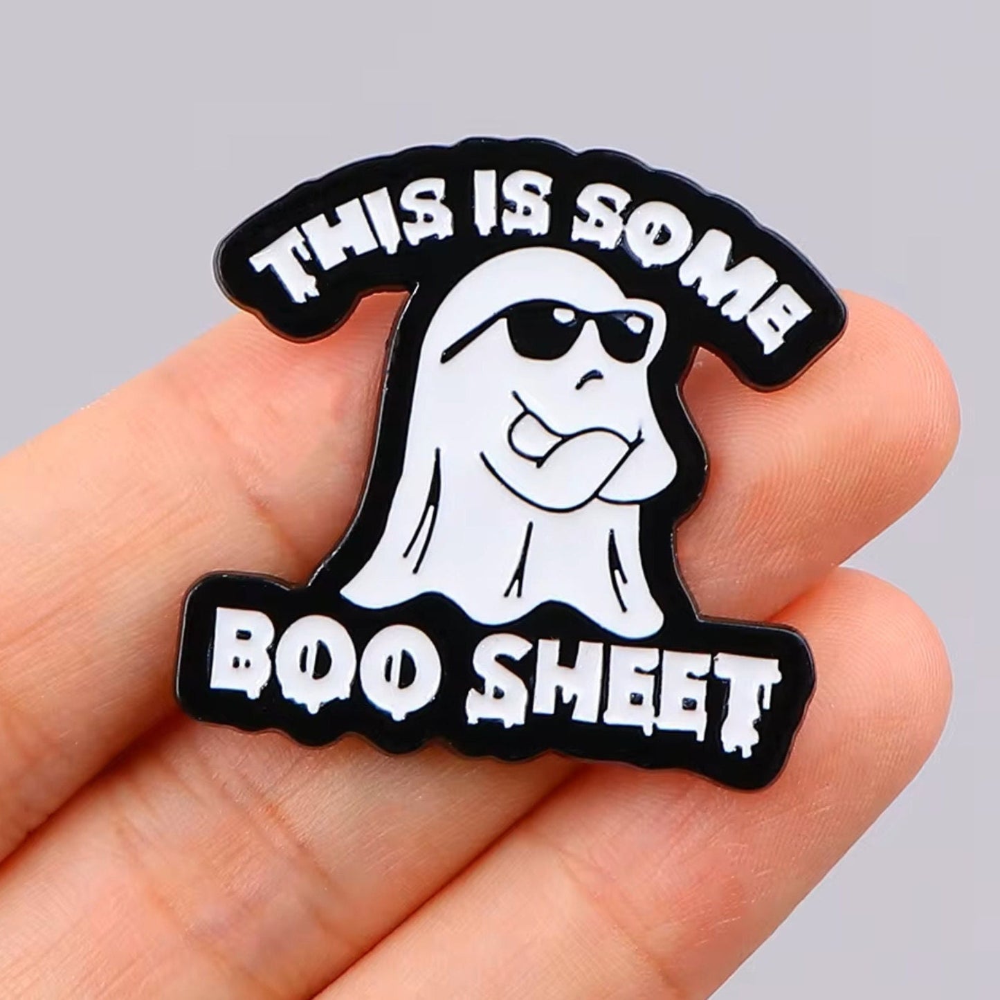 Boo Sheet Pin, Colourful Enamel Pin, Gift for Him, Gift For Her, Lapel Pin, Funny Enamel Pin, Cute Enamel Pin