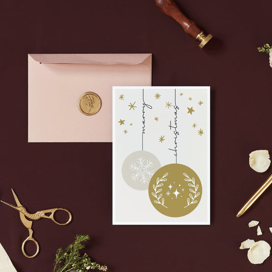 Elegant Bauble Christmas Card