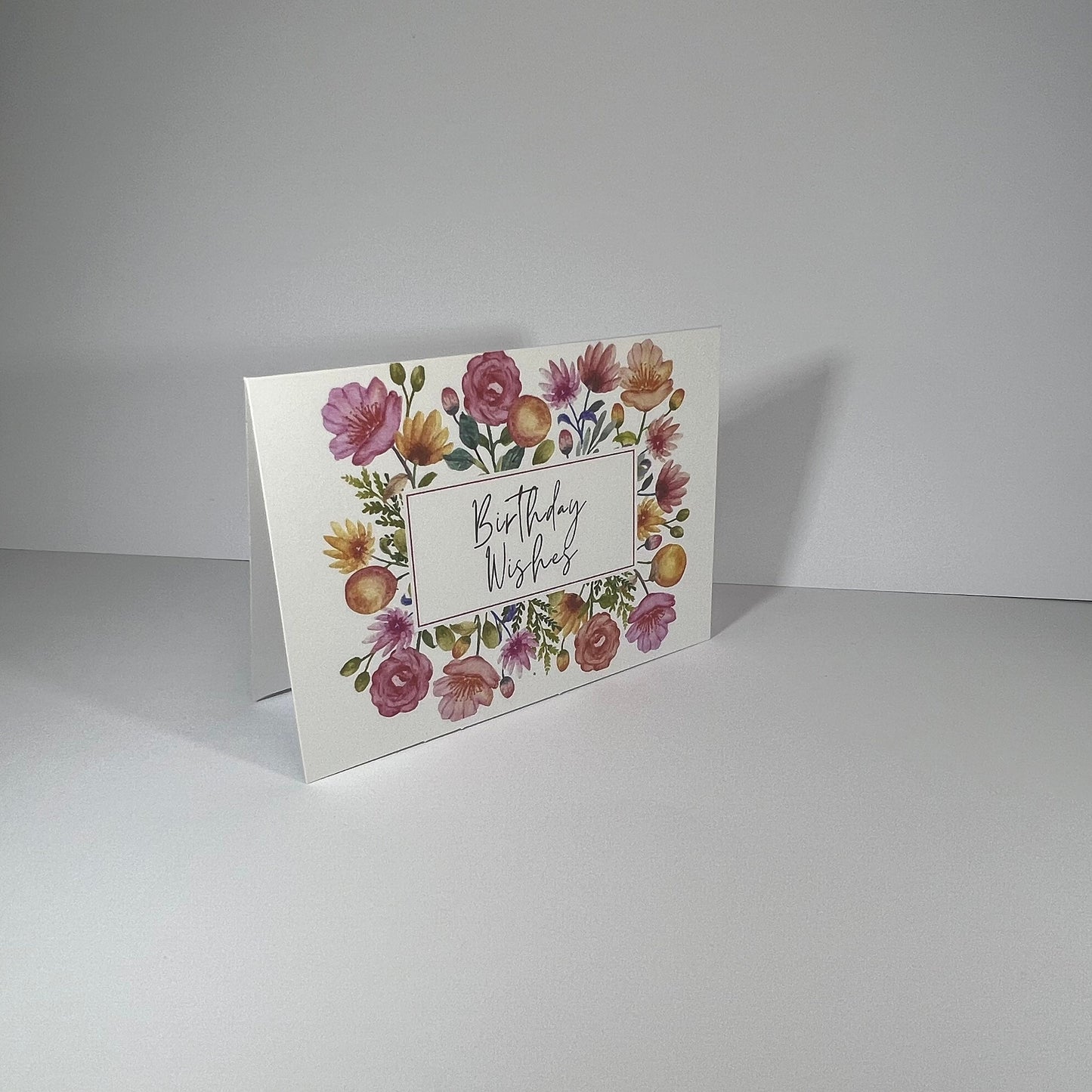 Simple Pink Floral Birthday Card
