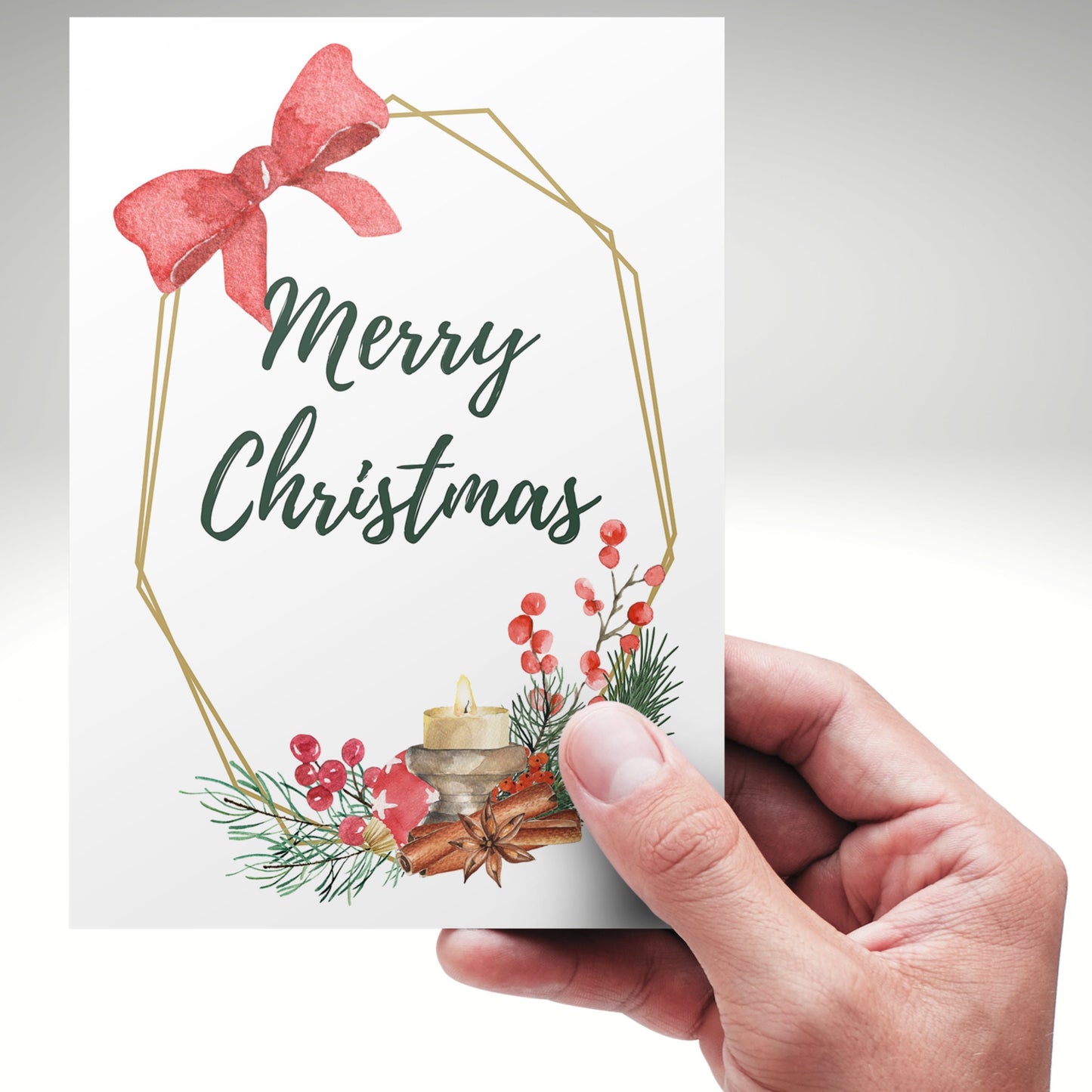 Simplistic Wreath Christmas Card