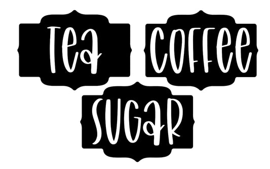 Tea, Coffee and Sugar Labels