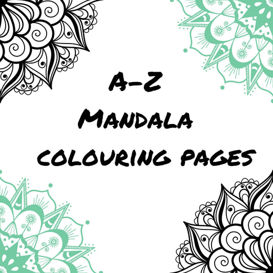 Printable A-Z Mandala Colouring Pack * PDF *