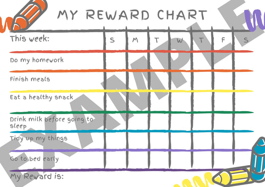 Printable Weekly Reward Chart * PDF and PNG *