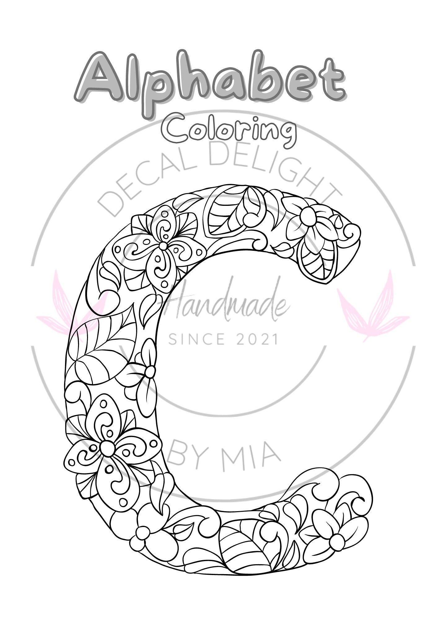 Printable A-Z Mandala Colouring Pack * PDF *