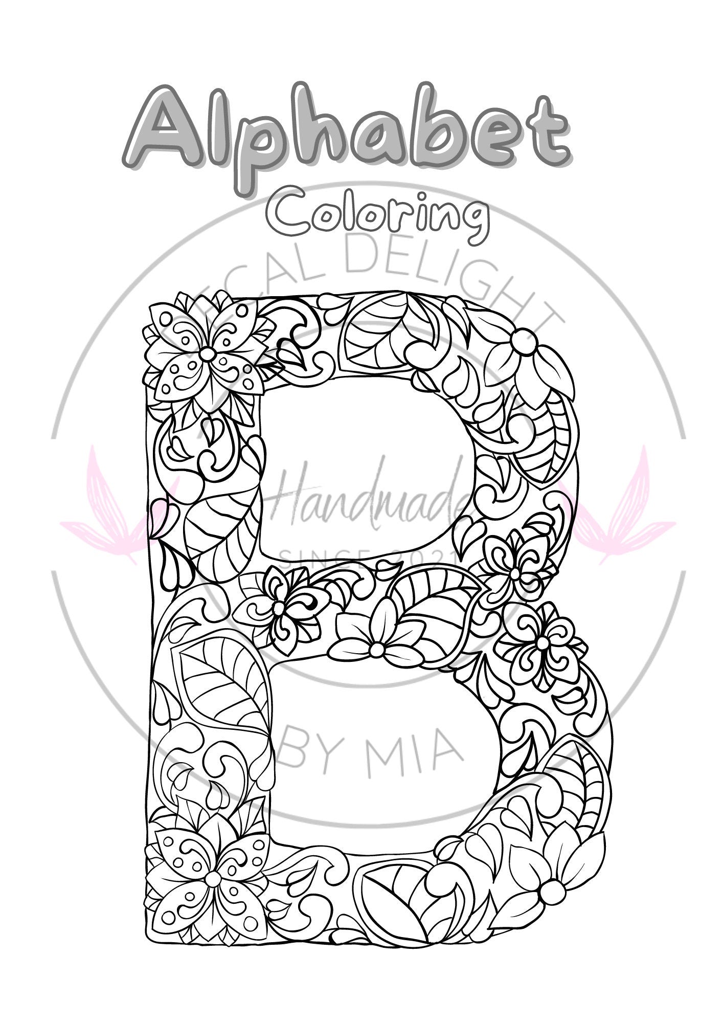 Printable A-Z Mandala Colouring Pack * PDF *