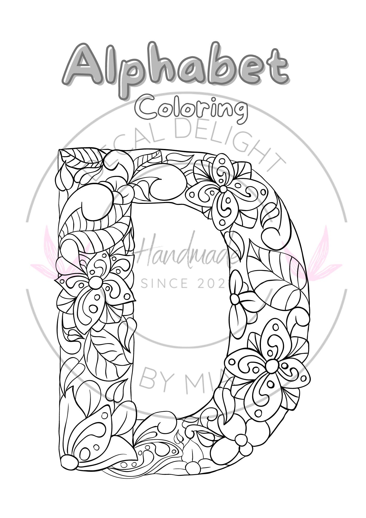 Printable A-Z Mandala Colouring Pack * PDF *