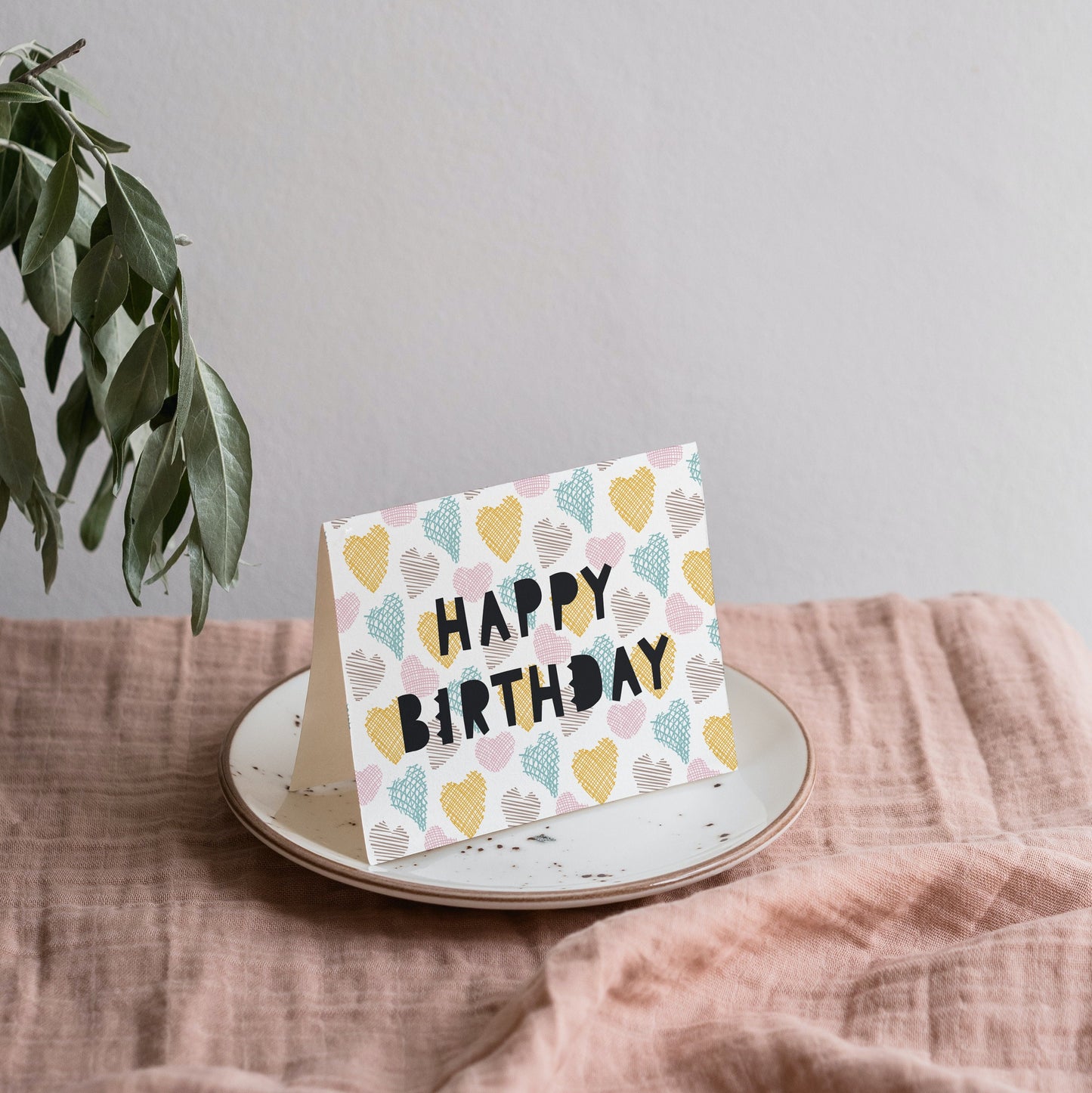 Simple Heart Birthday Card