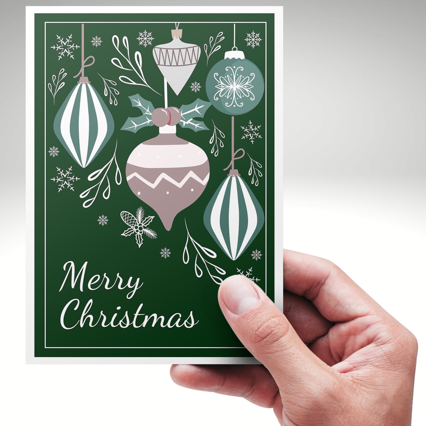 Bauble Christmas Card