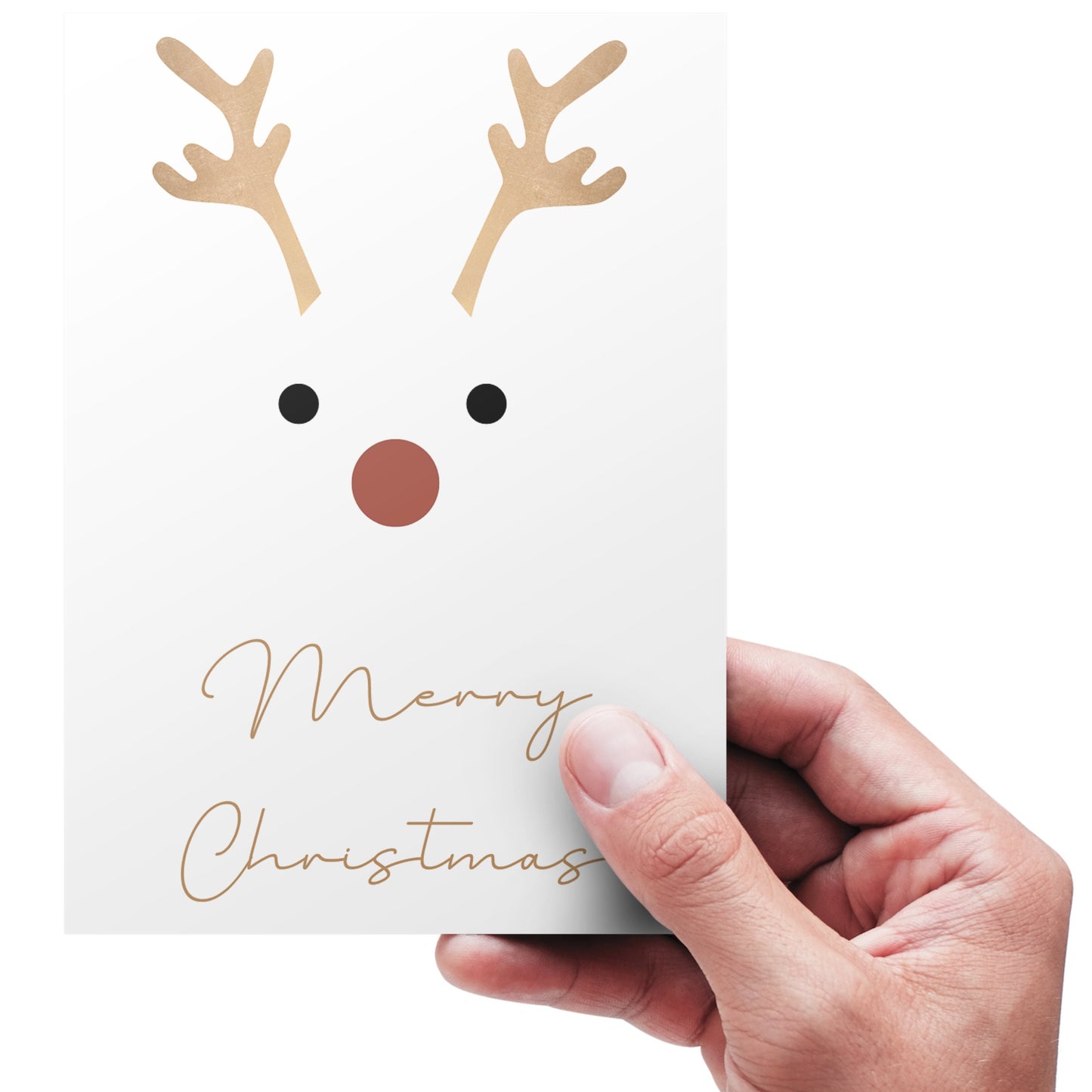 Merry Christmas Reindeer Christmas Card