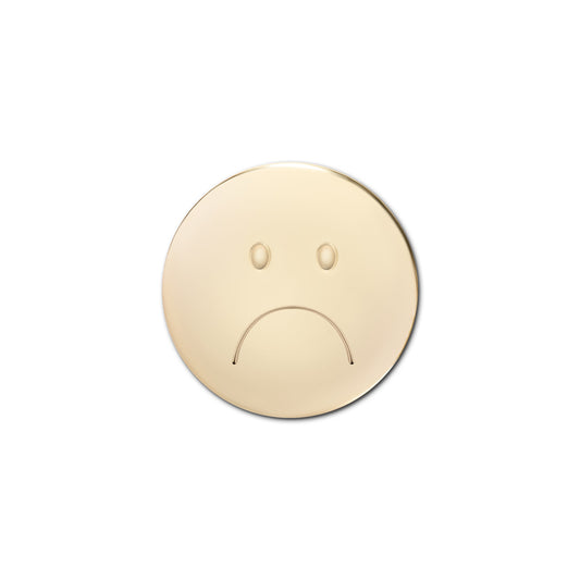 Golden Sad Face Collectible Pin, Golden Pin, Gift for Teacher, Gift For Student, Lapel Pin, Sad Face Pin