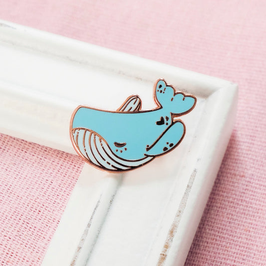 Kawaii Whale Collectible Enamel Pin, Colourful Enamel Pin, Gift for Animal Lover, Lapel Pin, Cute Enamel Pin